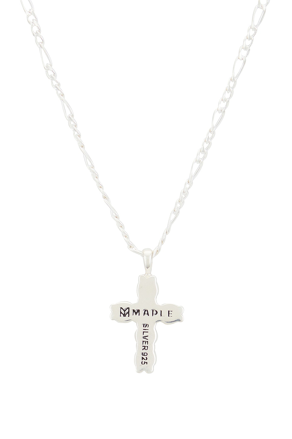 Image 1 of MAPLE Cross Chain Necklace in Silver 925 & Mother Of Pearl