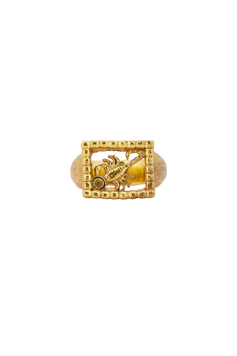 Image 1 of MAPLE Scorpio Signet in 14k Gold P & Zircon