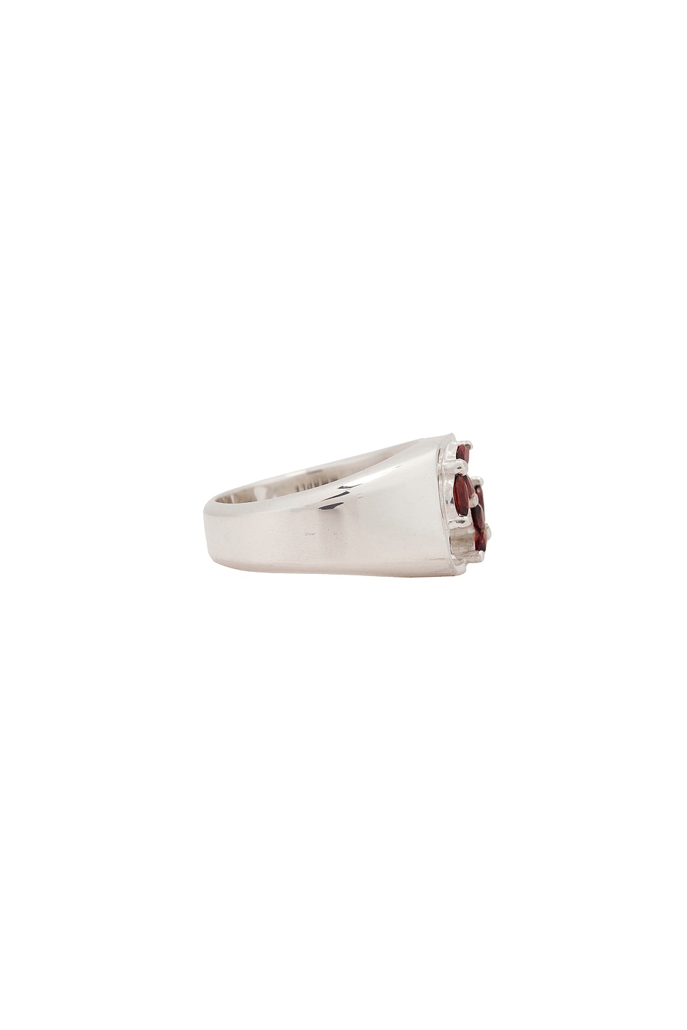 Image 1 of MAPLE 3Am Signet in Silver 925 & Red Topaz