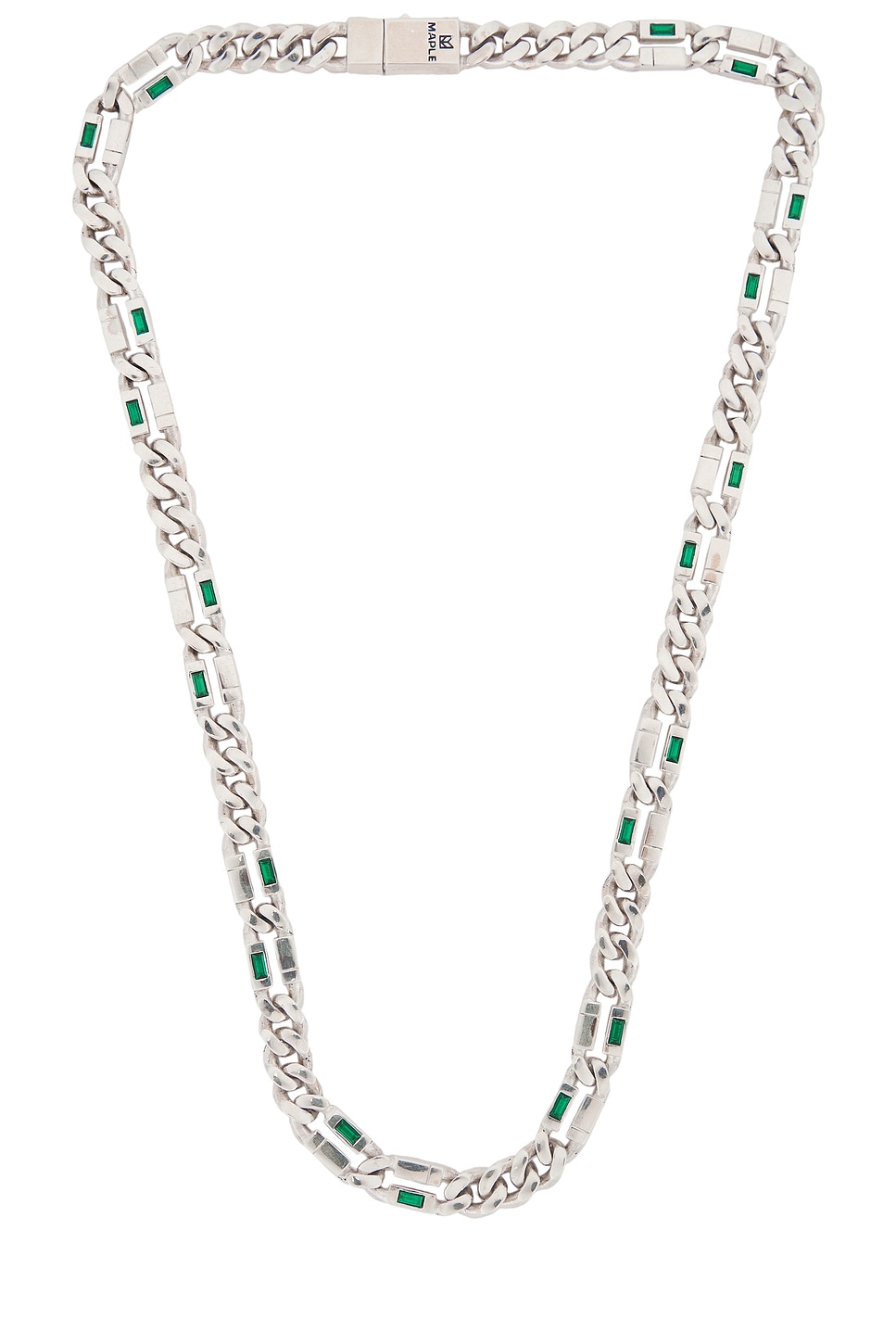 Image 1 of MAPLE Paradiso Chain in Silver 925 & Emerald