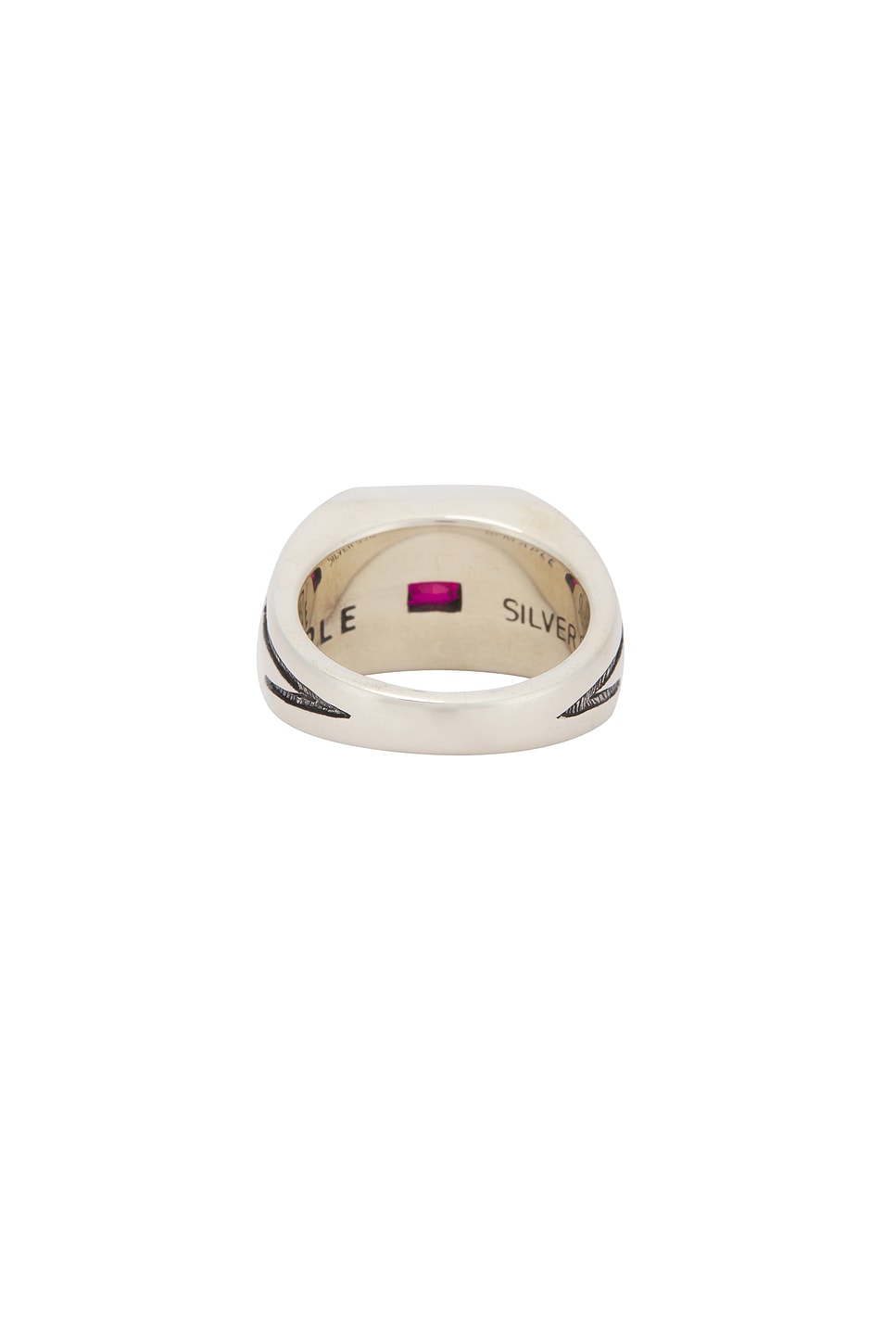 Image 1 of MAPLE Midnight Ring Slim in Silver 925 & Ruby