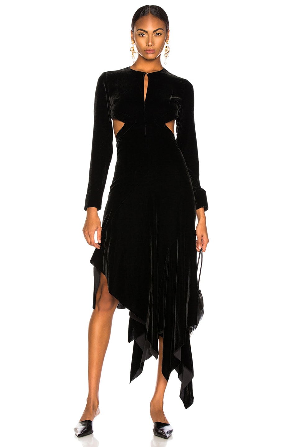 Image 1 of Marques ' Almeida Cut Out Back Dress in Black