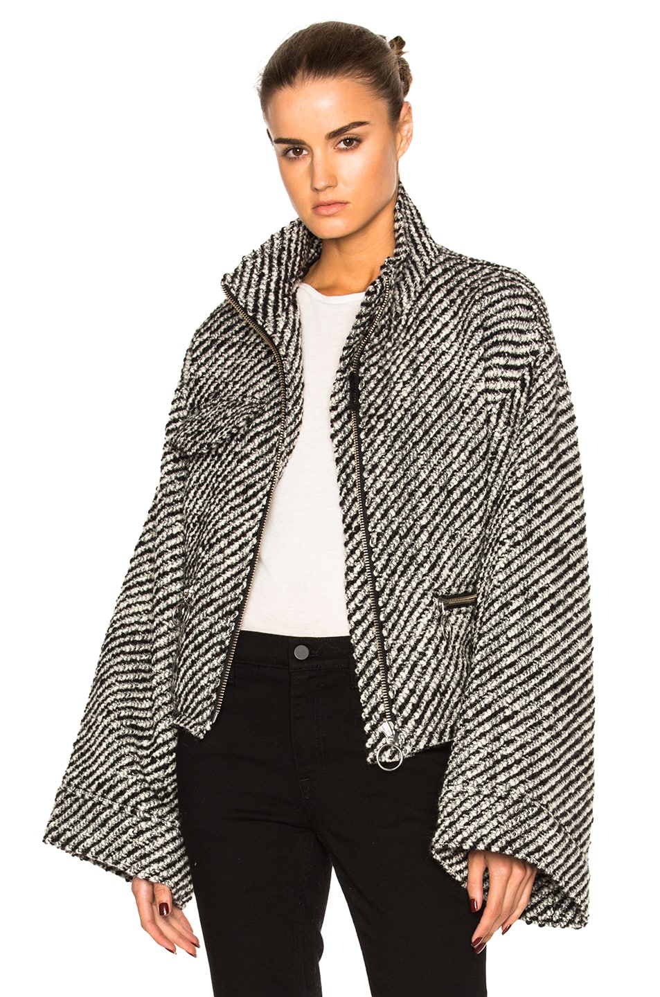 Image 1 of Marques ' Almeida Boucle Jacket in Black & White