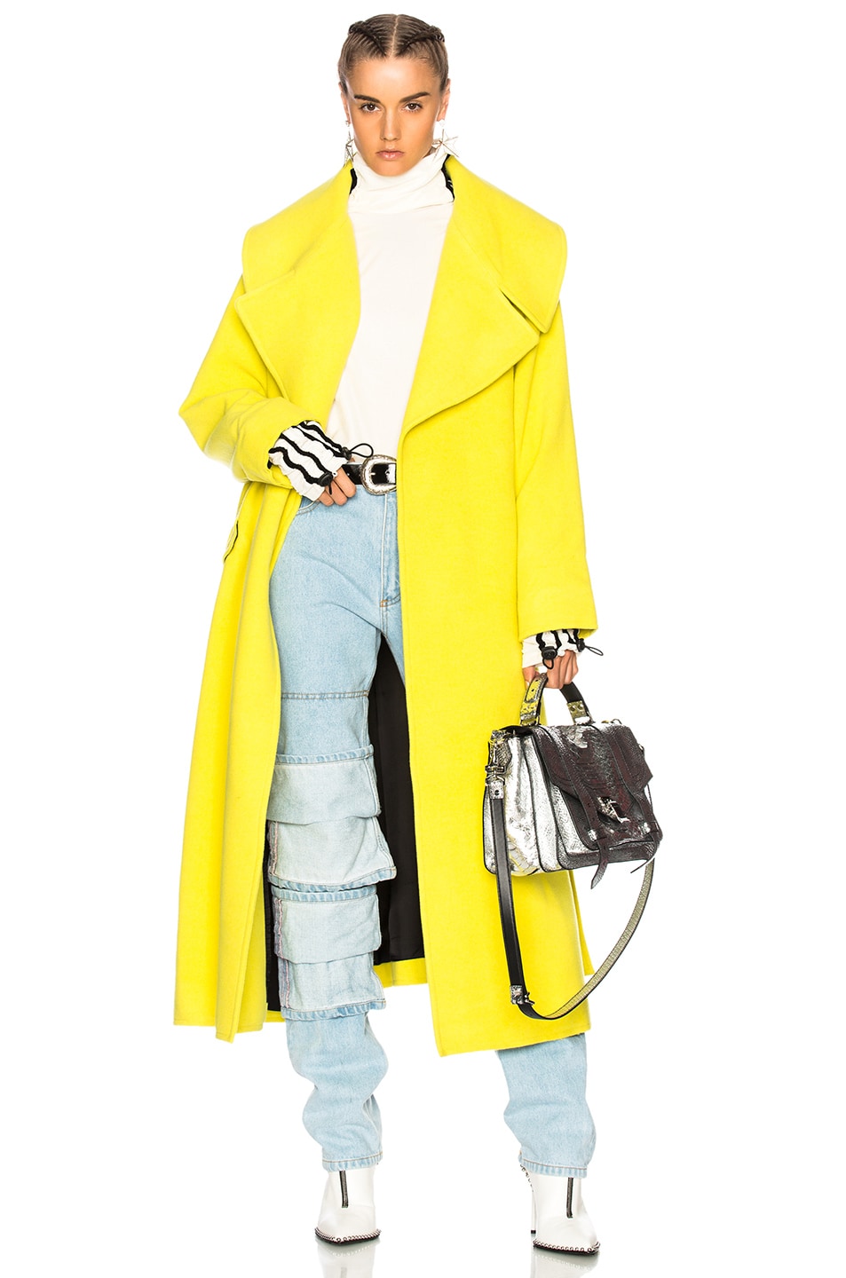 Image 1 of Marques ' Almeida Brushed Wool Oversize Coat in Yellow