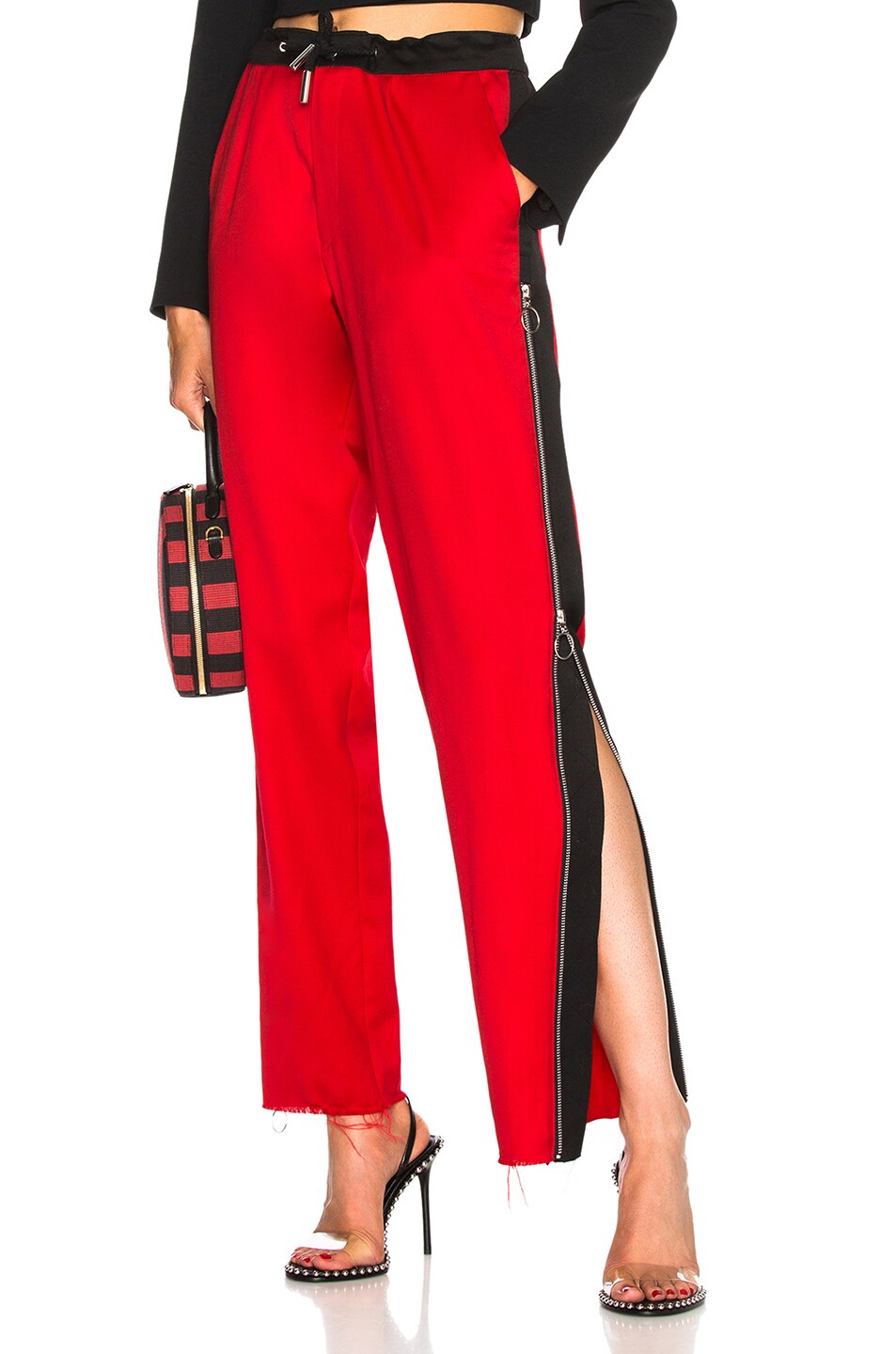 Image 1 of Marques ' Almeida Side Stripe Trouser Pant in Red