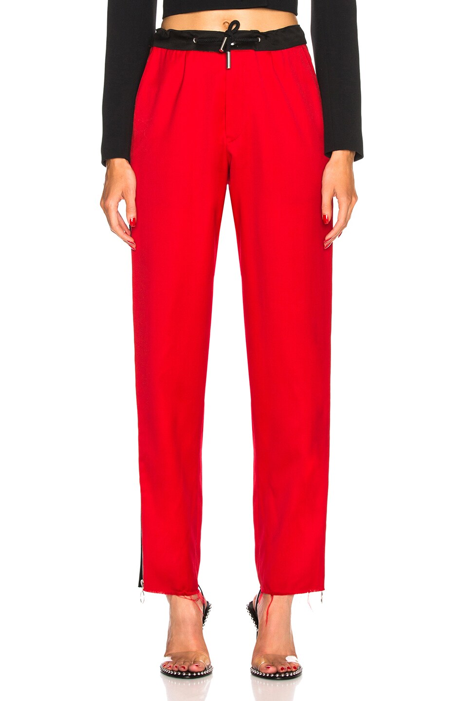 Marques ' Almeida Side Stripe Trouser Pant in Red | FWRD