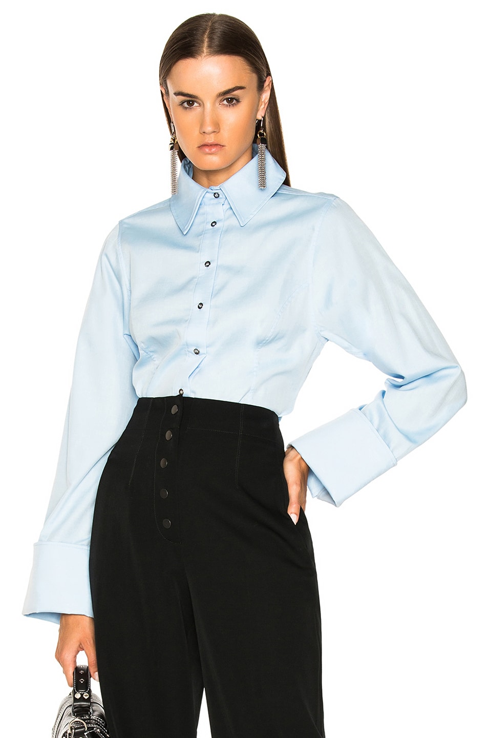 Image 1 of Marques ' Almeida Princess Line Classic Shirt in Light Blue