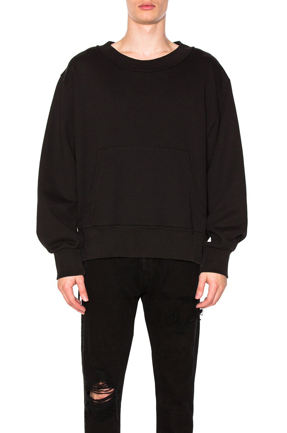 Image 1 of Mr. Completely Double Pocket Crewneck in Black