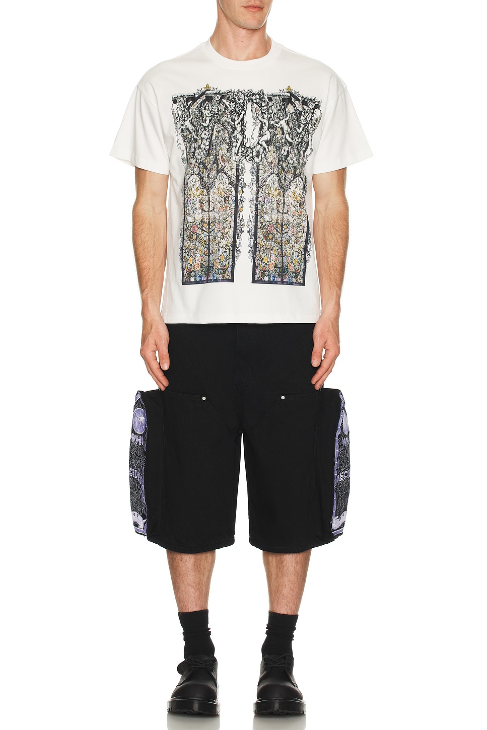 Image 1 of Who Decides War by Ev Bravado Side Embroidery Short in Coal