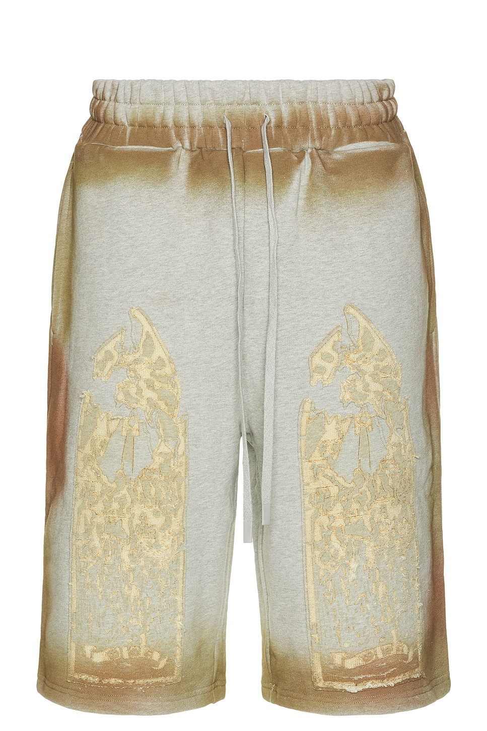 Image 1 of Who Decides War by Ev Bravado Signature Mechanic Sweatshorts in Vintage Grey