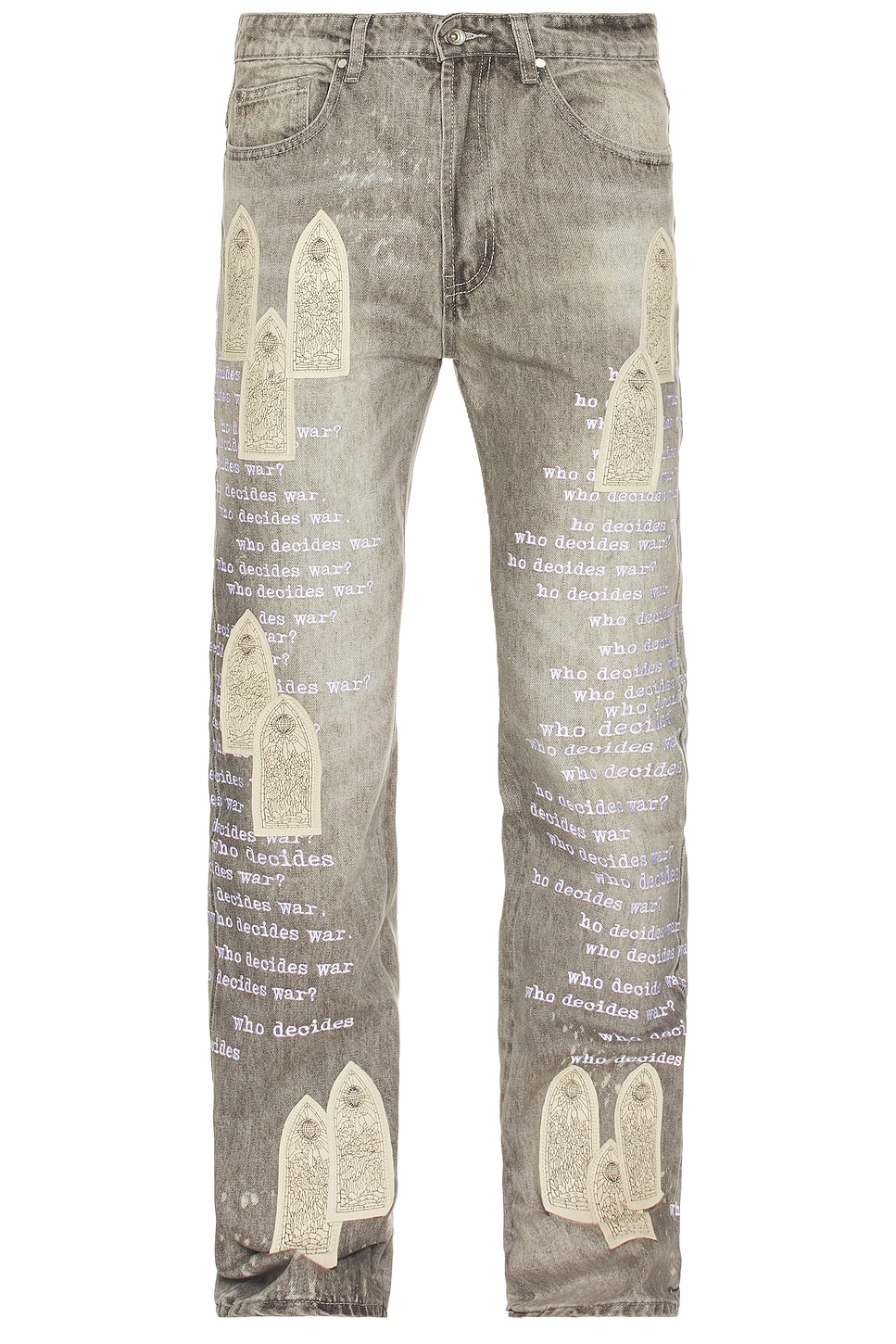 Shop Who Decides War By Ev Bravado Scripture Denim In Vintage Grey