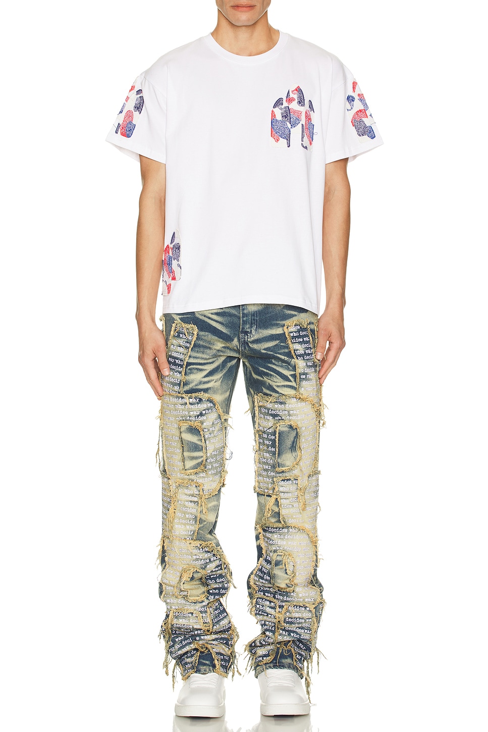 Image 1 of Who Decides War by Ev Bravado WDW Overlay Denim in Denim