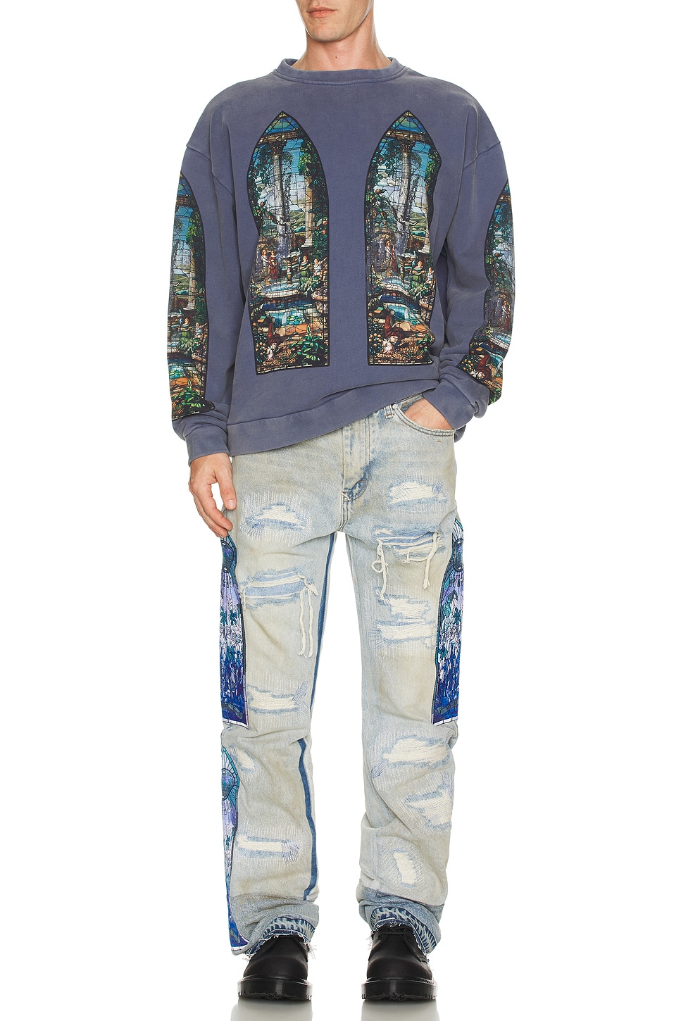 Image 1 of Who Decides War by Ev Bravado Winter Mechanic Denim Jeans in Sky