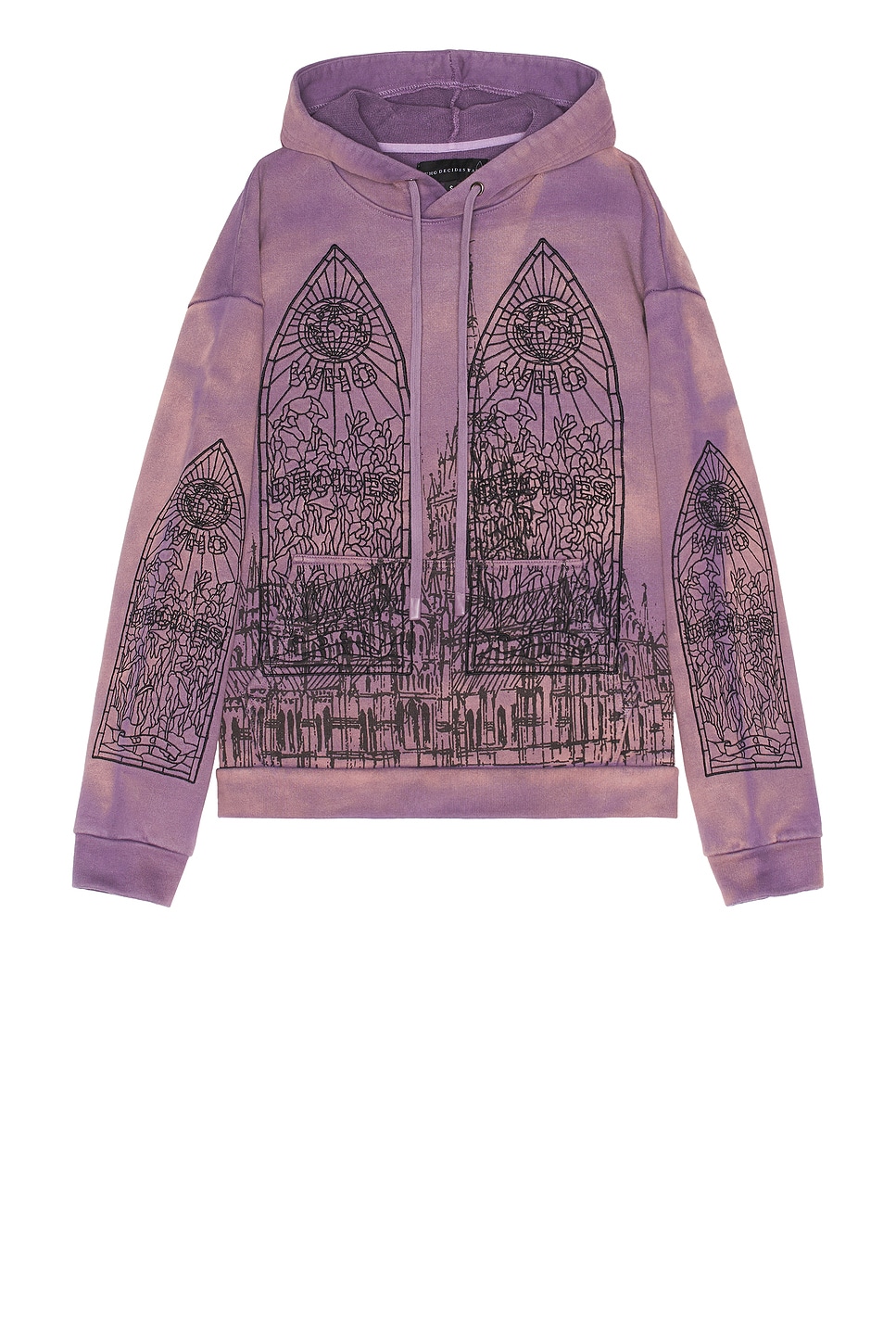 Cathedral Hooded Pullover in Purple