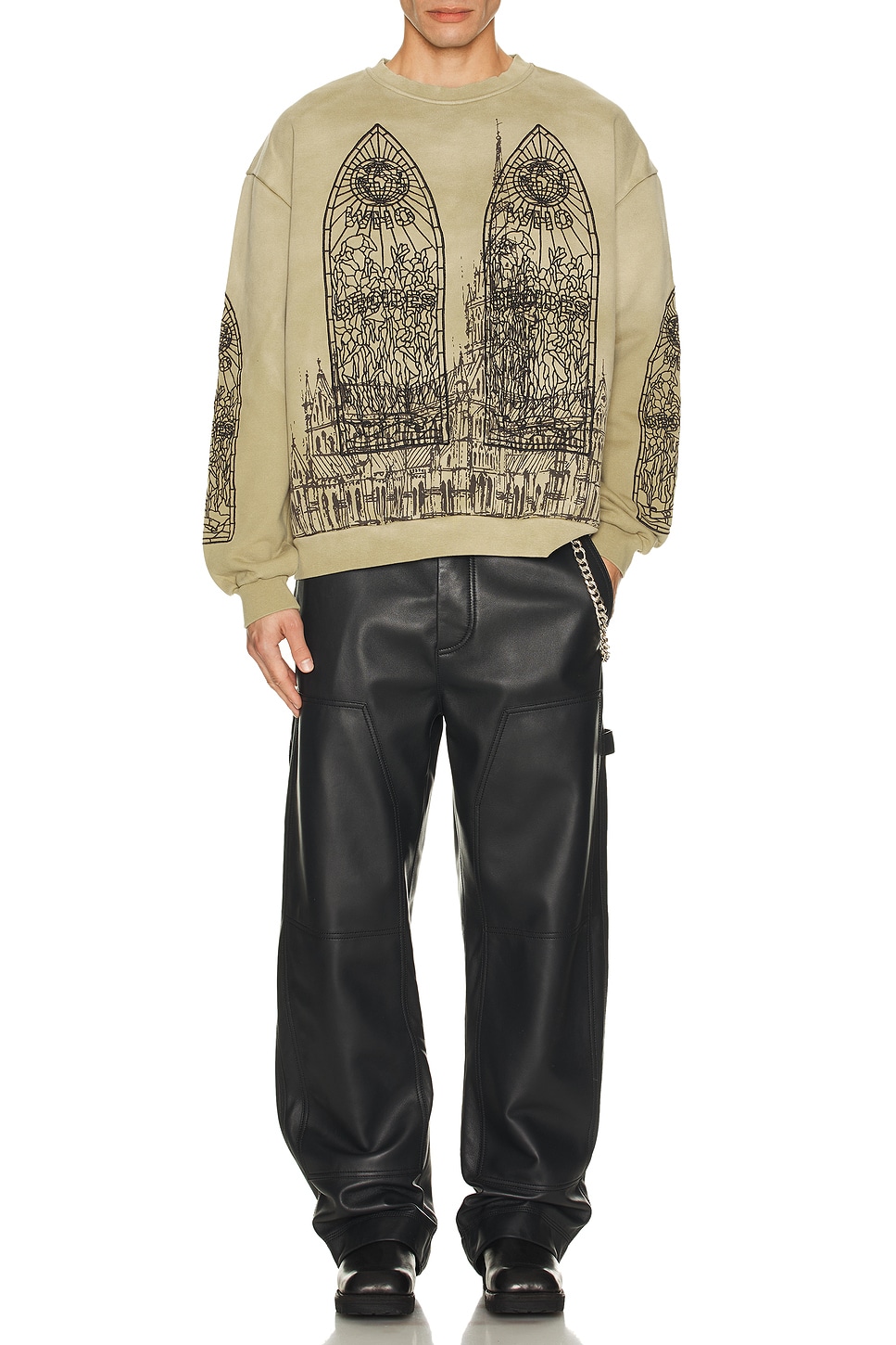 Image 1 of Who Decides War by Ev Bravado Cathedral Pullover in Olive