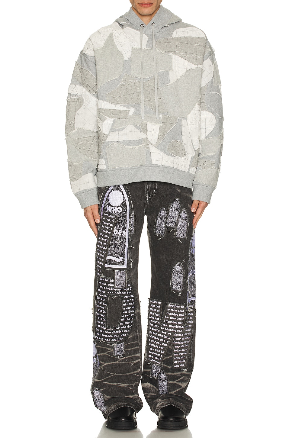 Image 1 of Who Decides War by Ev Bravado Atom Pullover in Vintage Grey