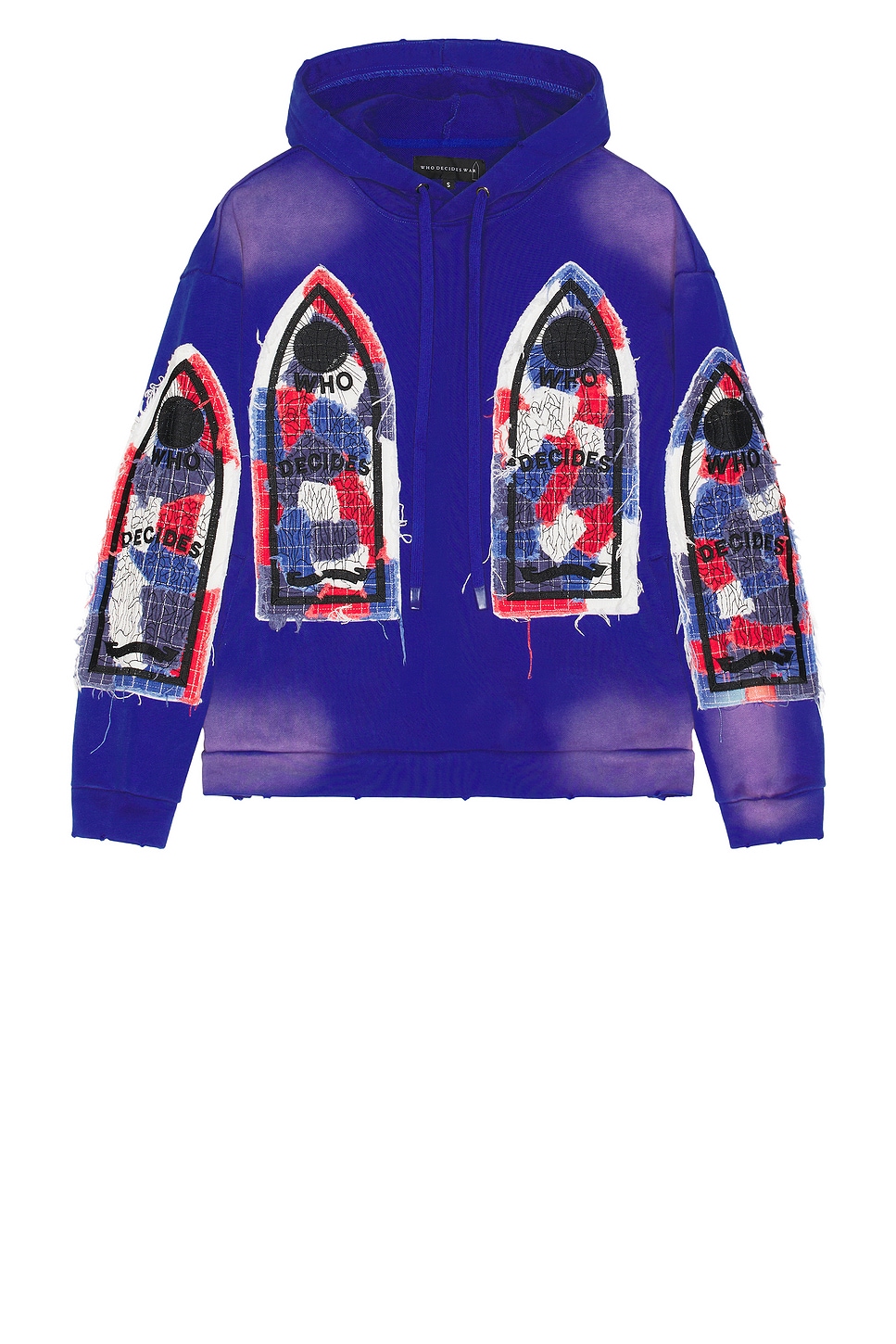 Image 1 of Who Decides War by Ev Bravado Glory Fabricated Hooded Pullover in Indigo