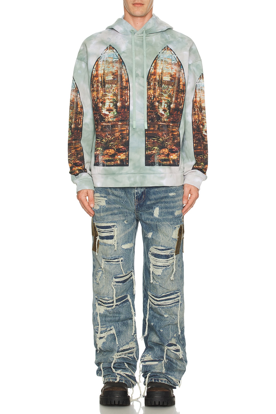 Image 1 of Who Decides War by Ev Bravado Eden Hooded Pullover in Sky