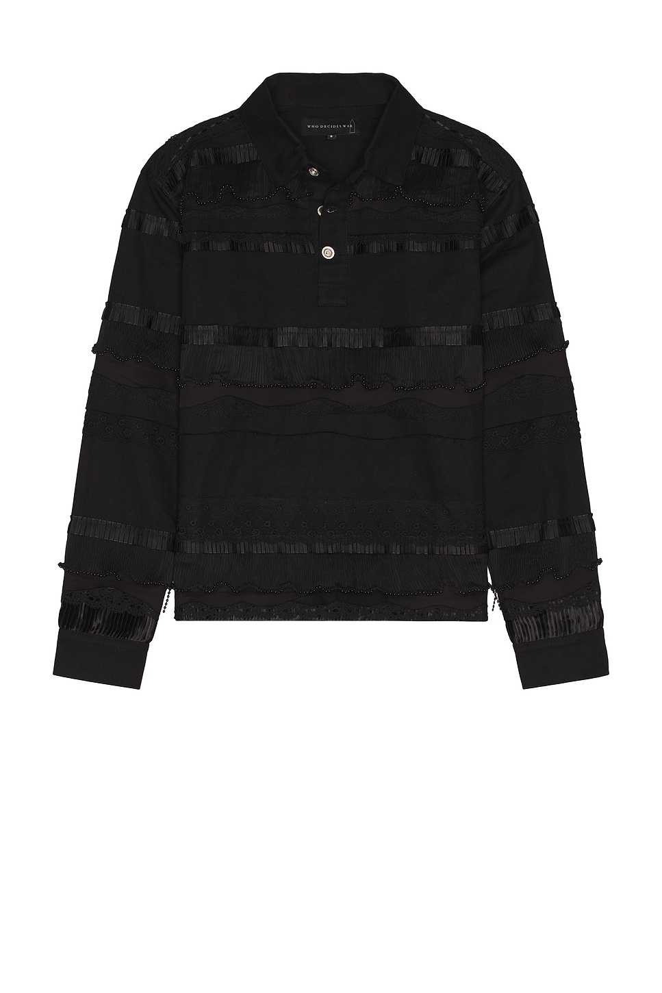 Image 1 of Who Decides War by Ev Bravado Wavelength Rugby Shirt in Coal