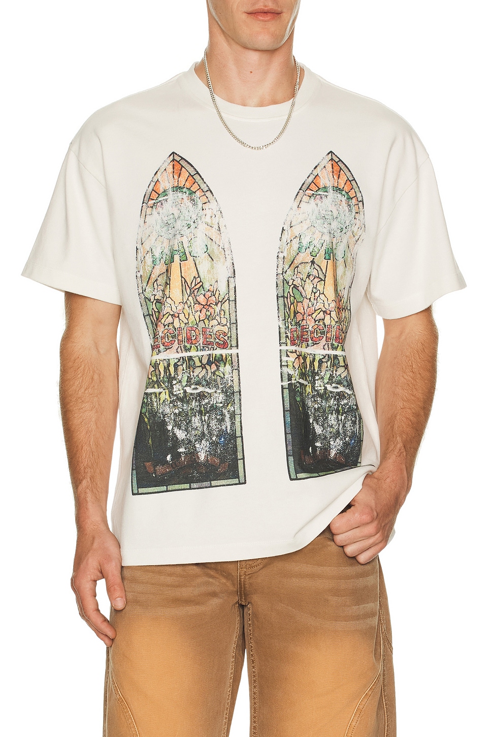 Image 1 of Who Decides War by Ev Bravado Faded Jersey Tee in Cloud