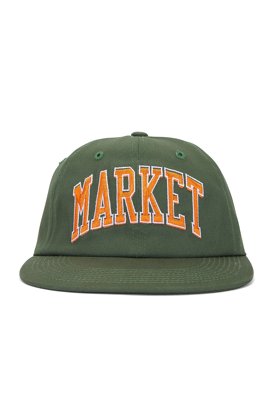 Offset Arc 6 Panel Hat in Green