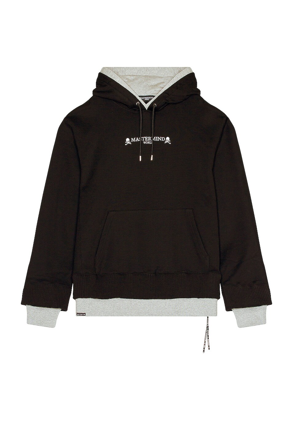 Image 1 of Mastermind World Layered Hoodie in Black & Gray
