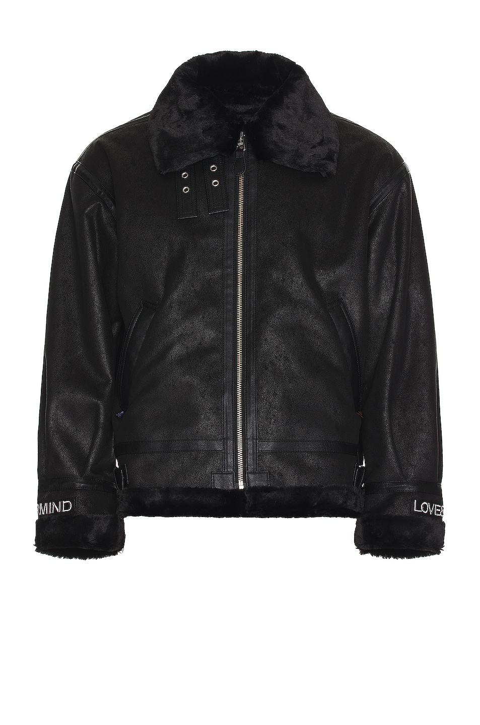 Image 1 of Mastermind World Alpha Industries Fake Mouton in Black