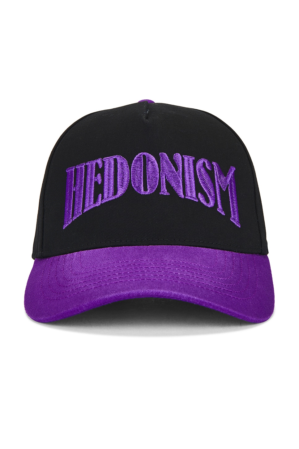 Hedonism Trucker Hat in Black,Purple