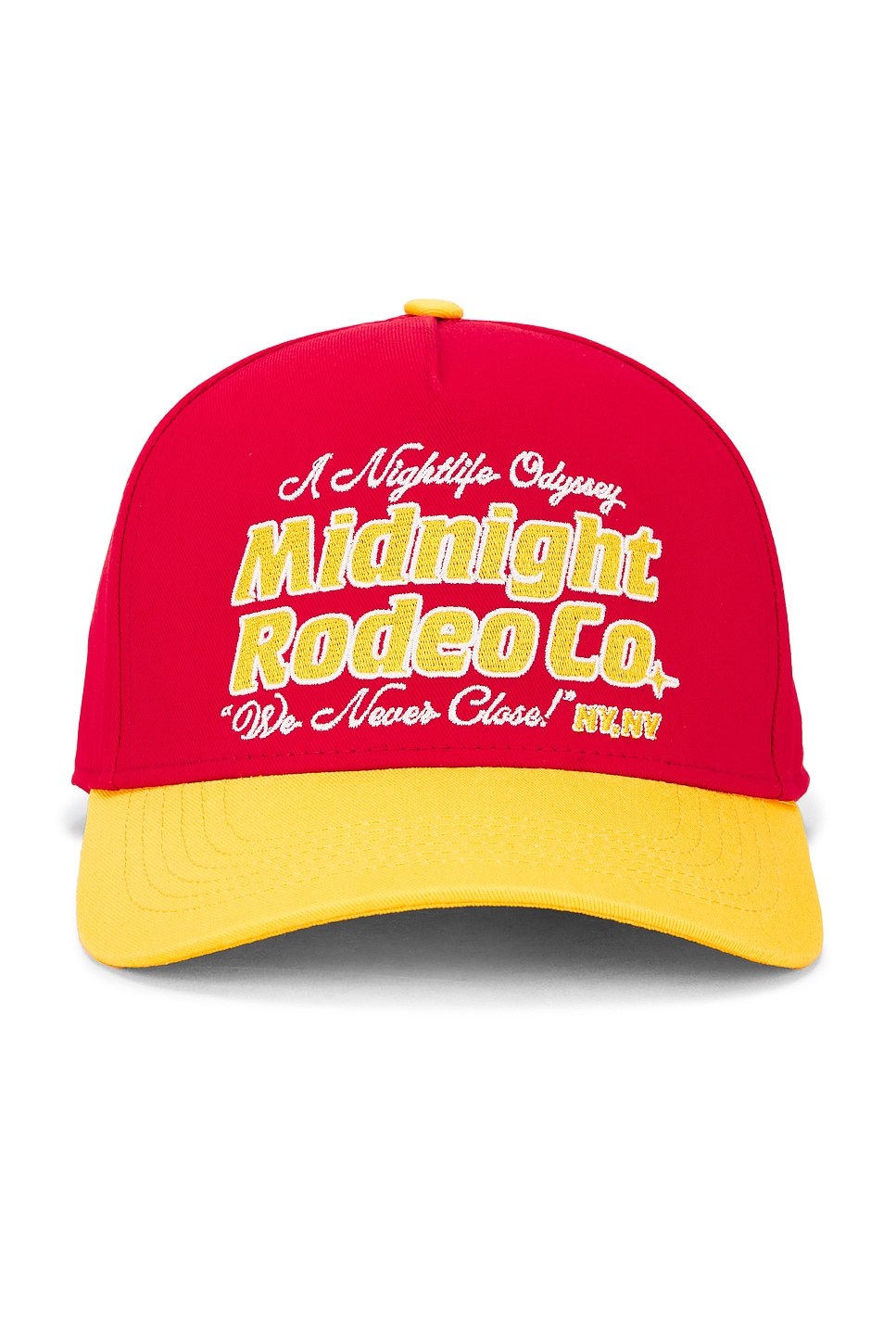 Midnight Rodeo Mr Odissey Embroidered Trucker Cap In Red