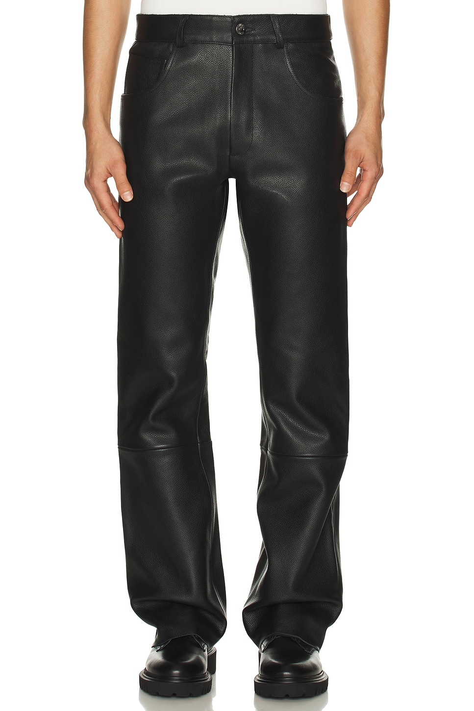 Image 1 of Midnight Rodeo Leather Pants in Black