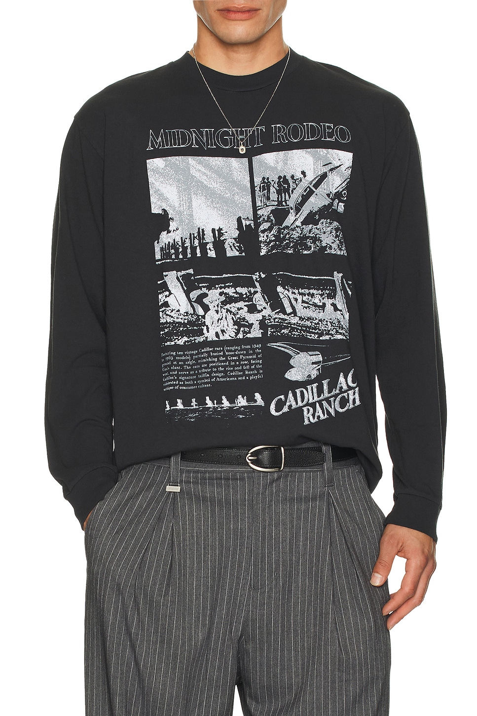 Image 1 of Midnight Rodeo Cadillac Ranch Long Sleeve Tee in Black