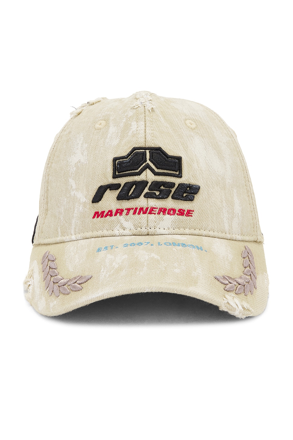 Shop Martine Rose Rolled Back Cap In Beige