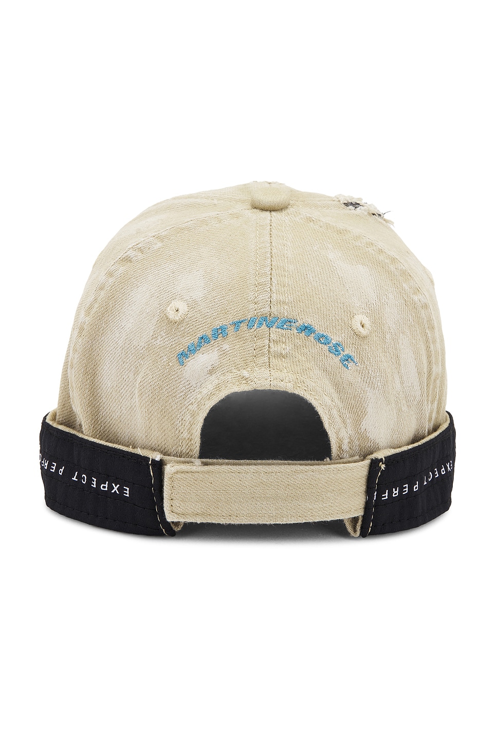 Shop Martine Rose Rolled Back Cap In Beige