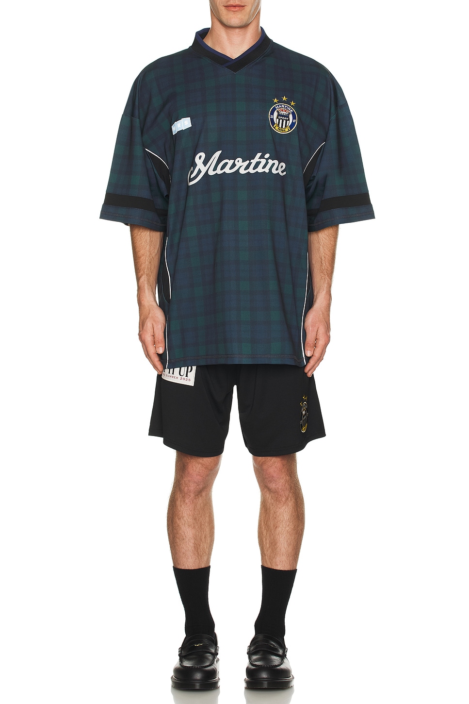 Image 1 of Martine Rose Football Shorts in Black