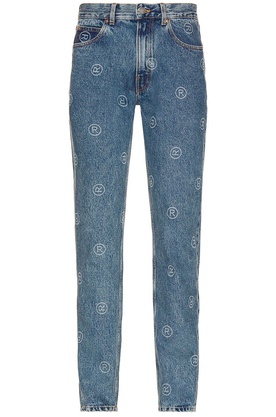 Image 1 of Martine Rose Straight Leg Jeans in Blue Denim
