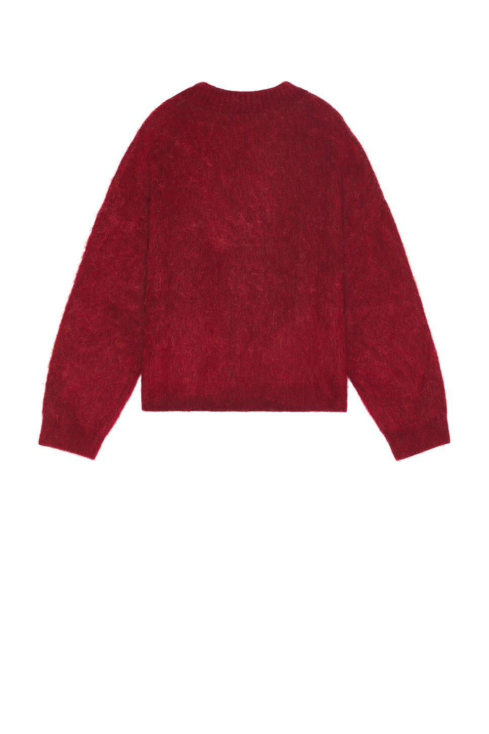 Shop Martine Rose Brushed Mohair V-neck Jumper In Red Burgundy