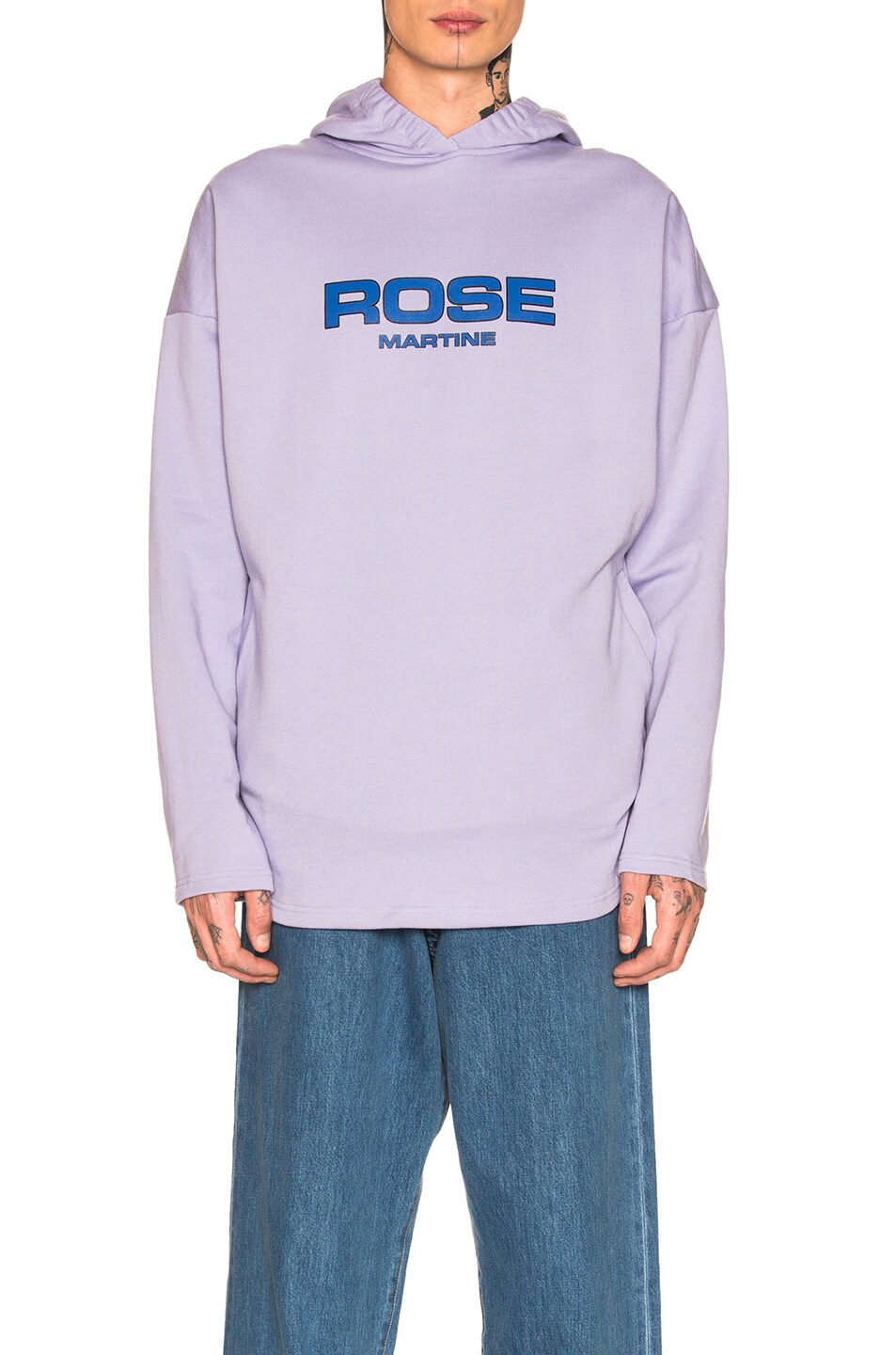 Image 1 of Martine Rose Collapsed Hoodie in Lilac