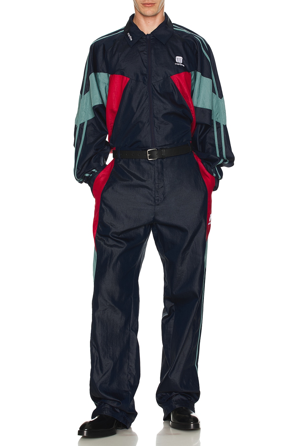 Image 1 of Martine Rose Shirt Track Jacket in Blue Navy