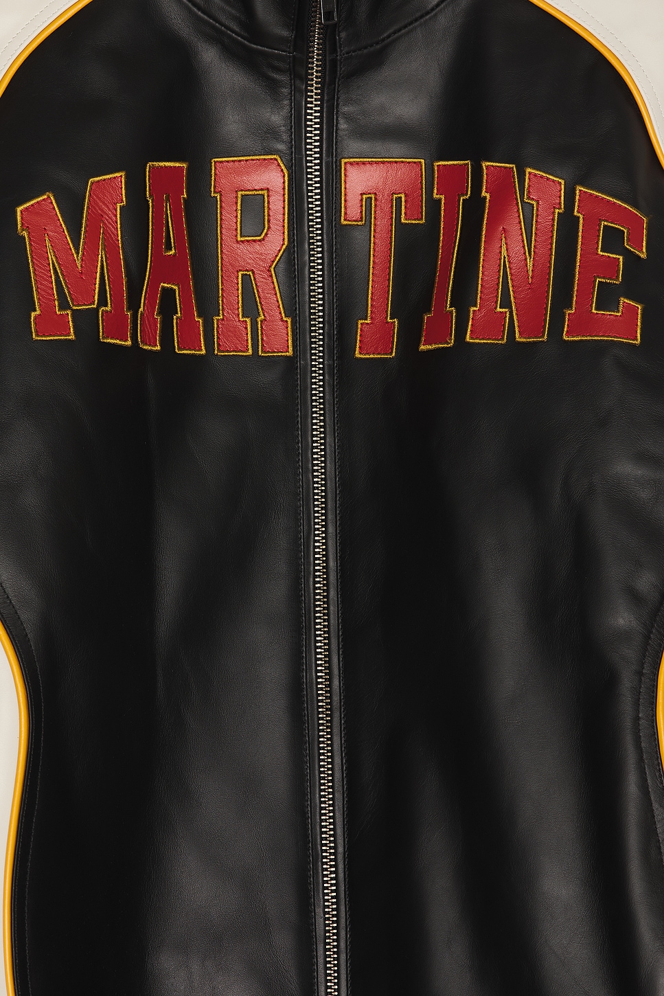 MARTINE ROSE 수퍼볼 가죽 자켓