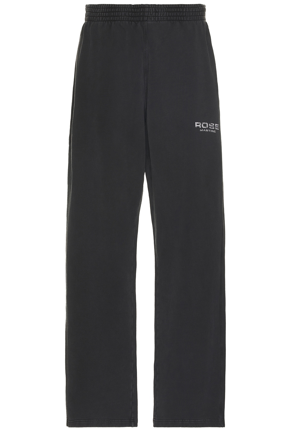 Shop Martine Rose Wide Leg Trackpant In Black Washed Rose