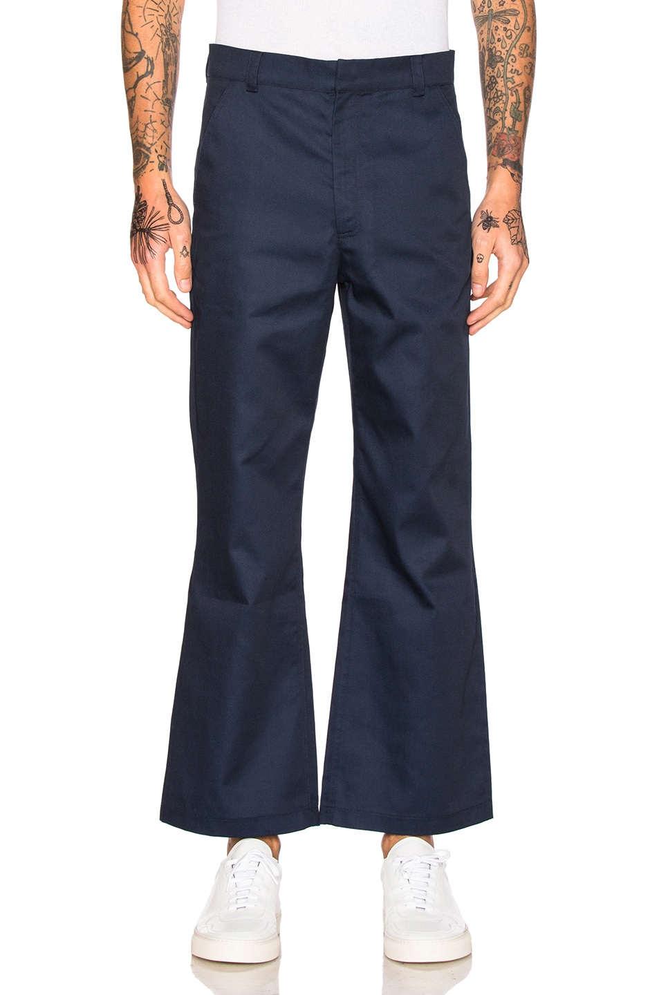 Image 1 of Martine Rose Kick Flare Trousers in Blue