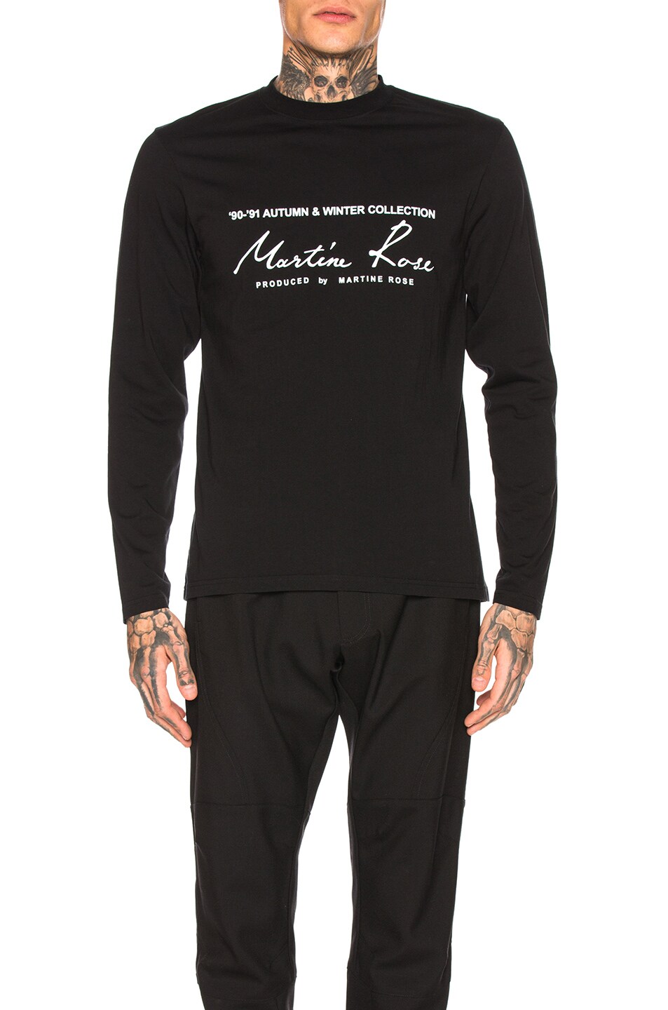 Image 1 of Martine Rose Classic Long Sleeve Tee in Black