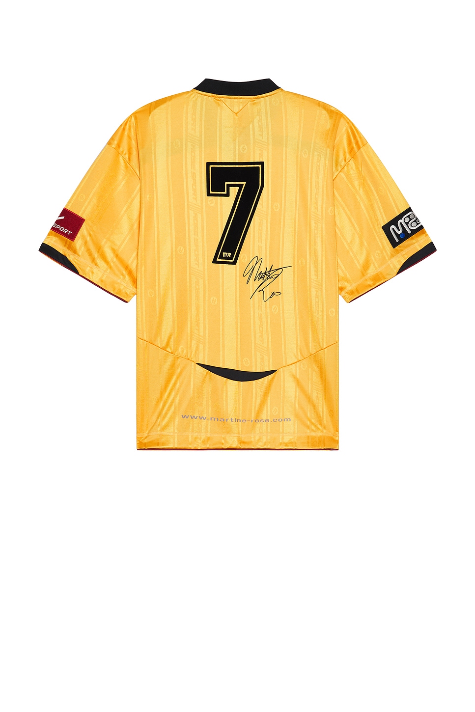 Martine Rose Yellow Printed Rugby T-shirt In Orange