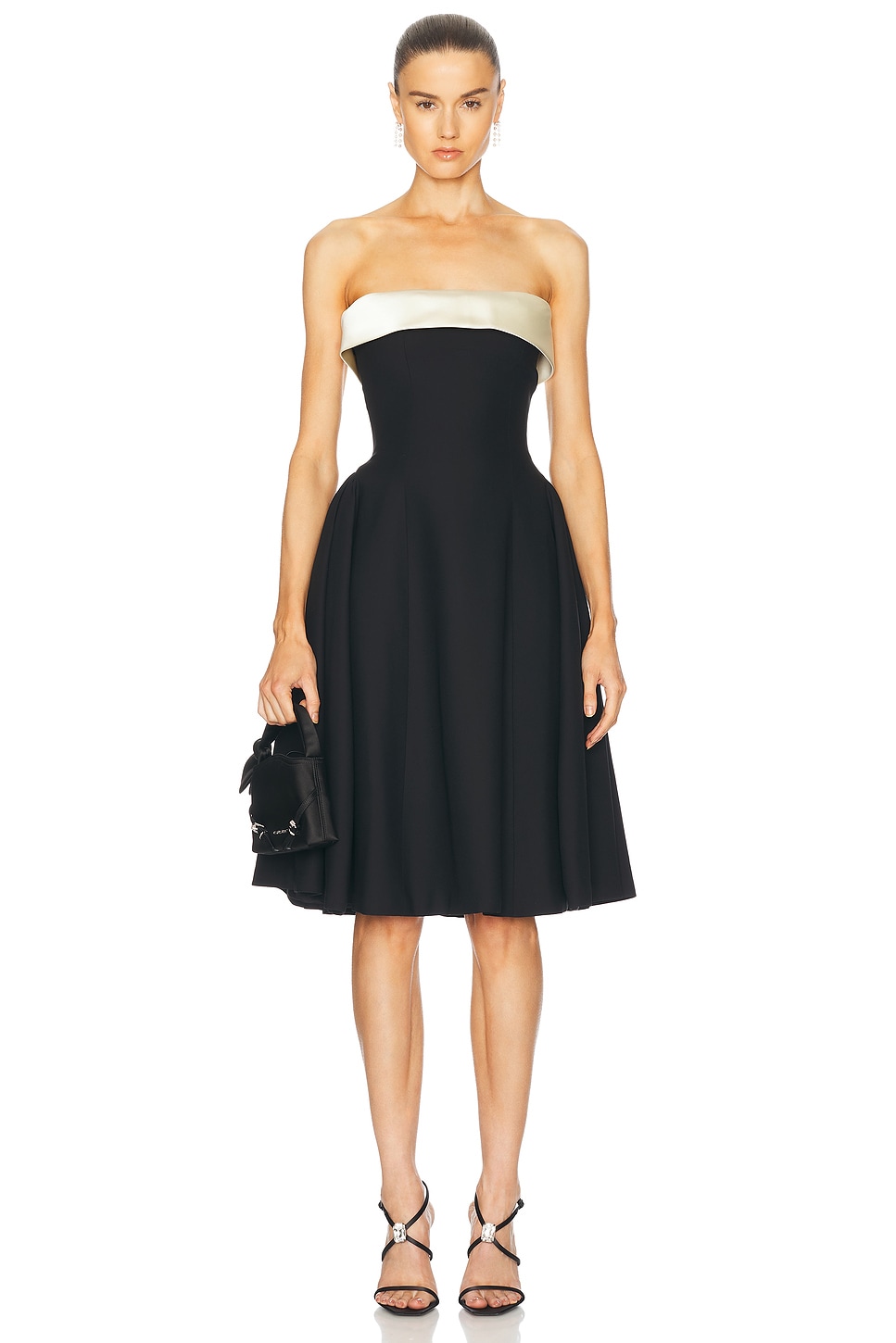 Strapless Opera Lady Length Dress in Black