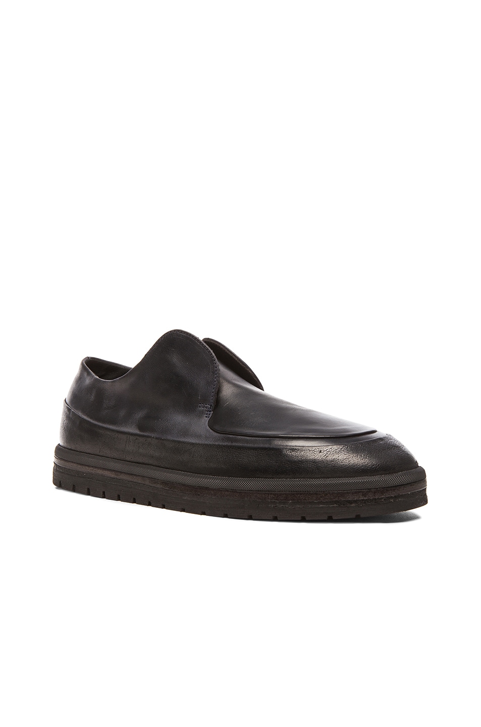 Image 1 of Marsell Platform Laceless Leather Dress Shoes in Black