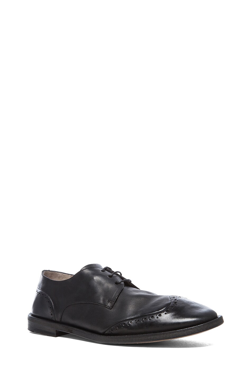 Image 1 of Marsell Stiro Leather Wingtip Shoes in Black