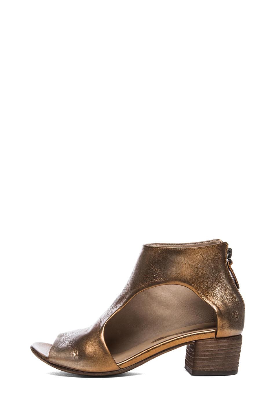 Image 1 of Marsell Bo Leather Booties in Bronze
