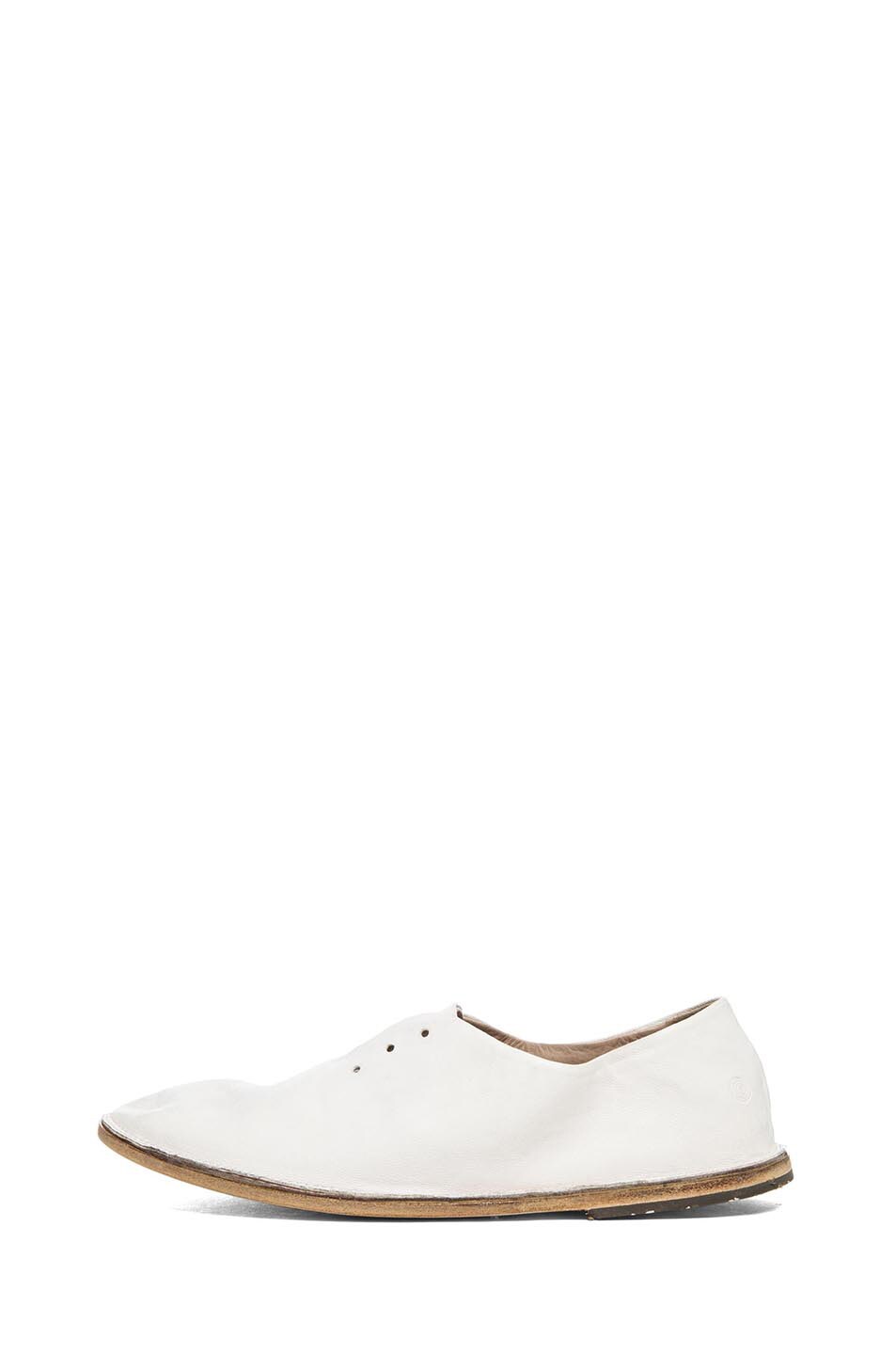 Image 1 of Marsell Strasacco Leather Oxfords in White