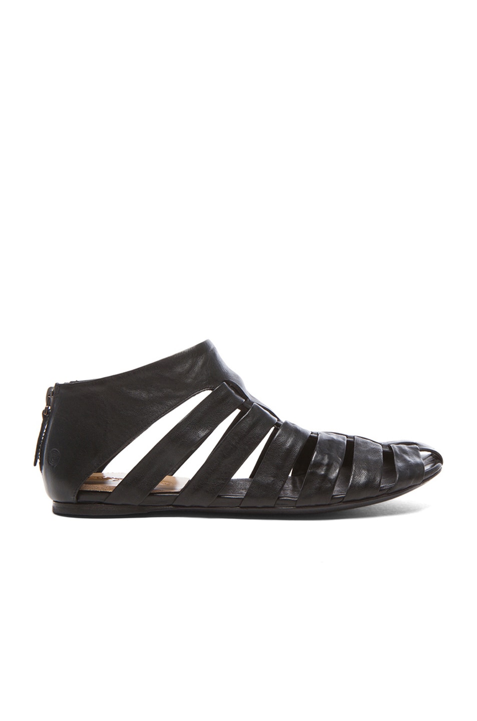 Image 1 of Marsell Fisherman Leather Sandals in Black