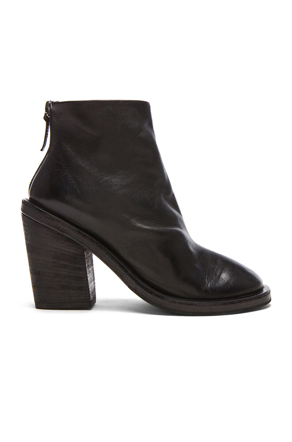 Image 1 of Marsell Leather Ankle Booties in Nero